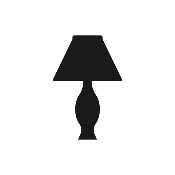 Beyaz arka planda başucu lambası. Yatak odası lambası ikonu. Masa lambası, mükemmel mobil ve web konsepti için masa lambası. - Fotoğraf, Görsel