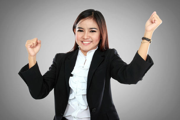 Portrait of a excited businesswoman - Photo, image