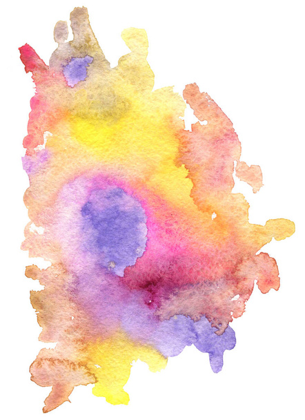 multicolor watercolor background, paint stain - Foto, Imagem