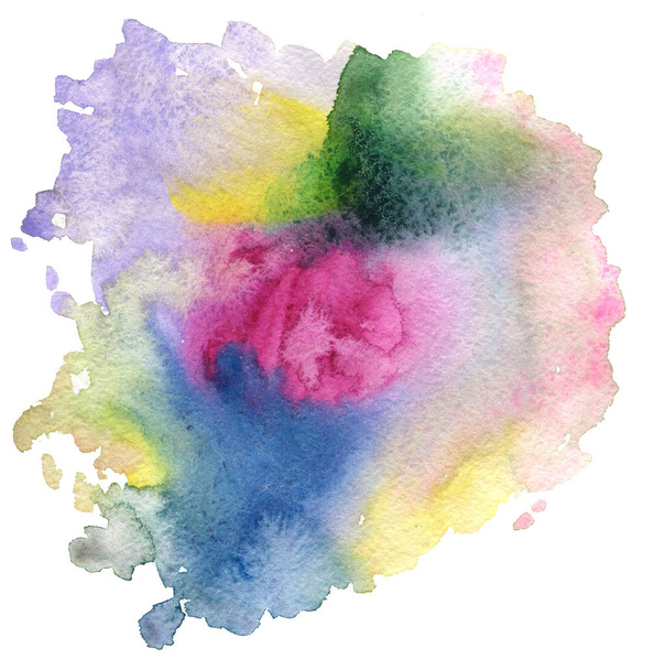 multicolor watercolor background, paint stain - Zdjęcie, obraz