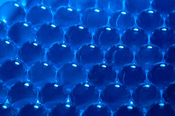 Texture of blue gel balls with blur - Foto, Imagem