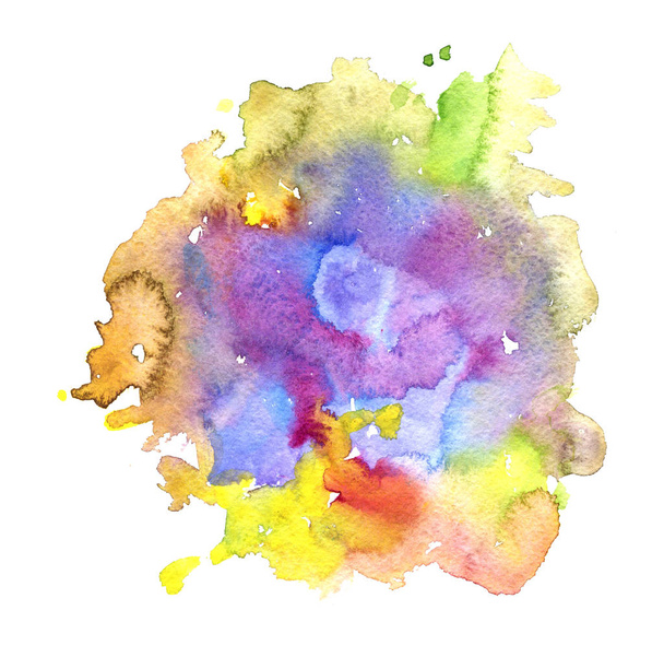 mehrfarbiger Aquarell-Hintergrund, Farbfleck - Foto, Bild