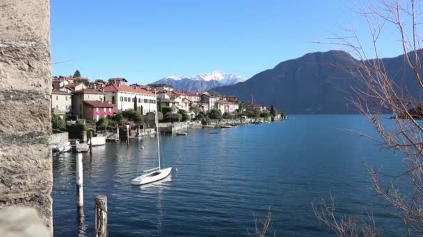 Barco no lago cidade de Como, Itália
 - Filmagem, Vídeo