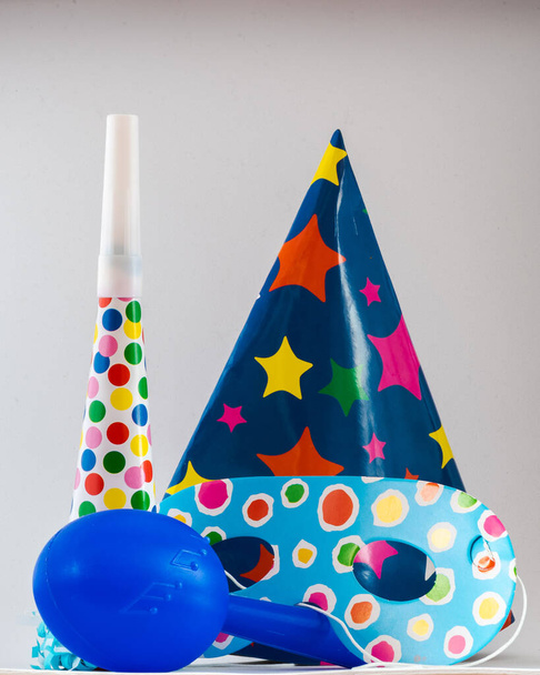 Nový rok party kit, barevné rekvizity a příslušenství - Fotografie, Obrázek