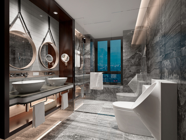 3D render luxe badkamer - Foto, afbeelding