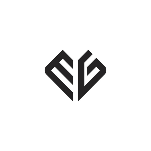 Элементы шаблона логотипа буквы EG
 - Вектор,изображение