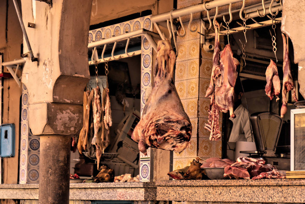 butcher shop in the medina of Tiznit - Photo, Image