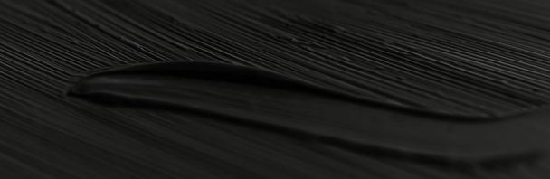 Kozmetik soyut doku arka planı, siyah akrilik boya fırçası - Fotoğraf, Görsel