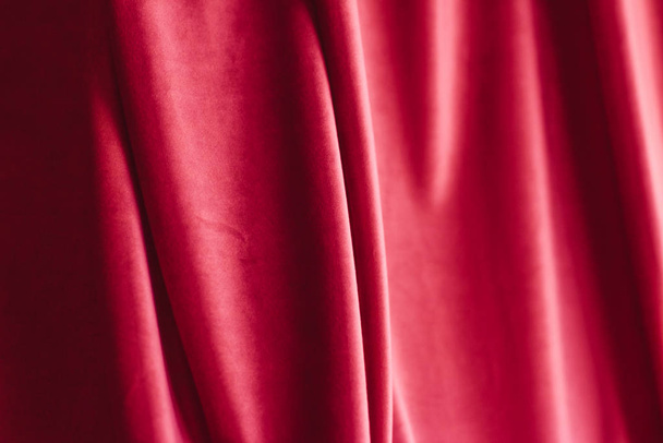 Abstract pink fabric background, velvet textile material for bli - Fotoğraf, Görsel