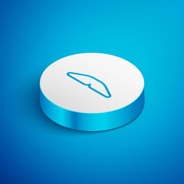 Isometric line Homemade pie icon isolated on blue background. White circle button. Vector Illustration - Vector, Image