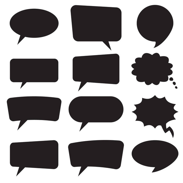 Empty Speech bubble, text balloon hand drawing. For text communication. Vector. - Vector, Image
