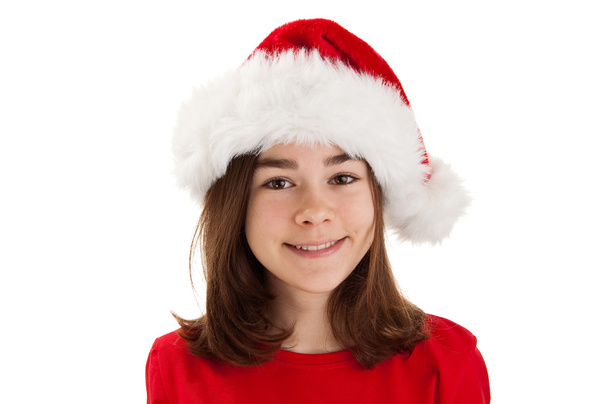 Young girl in Santa hat - Foto, afbeelding