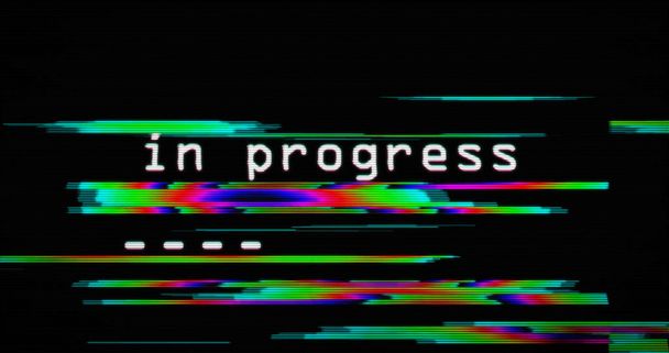 Modern glitch in progress text - Photo, Image