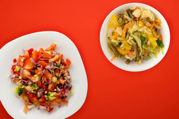 vegan food. salad from vegetables - Fotografie, Obrázek