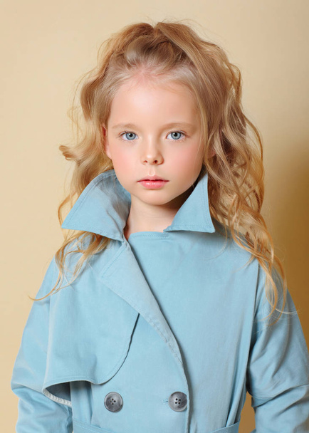 portrait of little model girl in studio - Photo, image