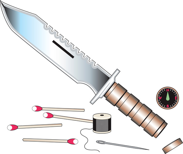 Survival Knife - Vector, Image