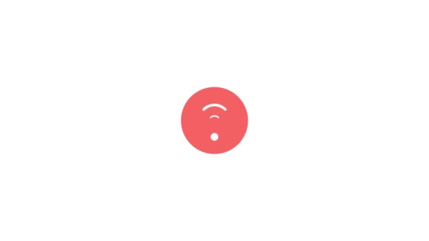 Animation of the wifi connection icon. Isolated on a white background. - Footage, Video