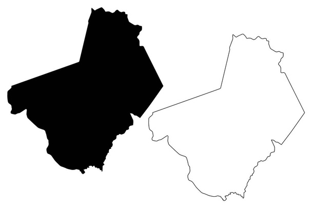 Ogooue-Lolo Province (Subdivisões do Gabão, República Gabonesa) map vector illustration, scribble sketch Ogooue Lolo map
 - Vetor, Imagem