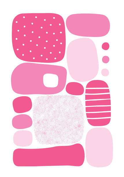 Ilustración de tarjetas de felicitación de formas abstractas simples aisladas sobre fondo blanco
  - Vector, imagen