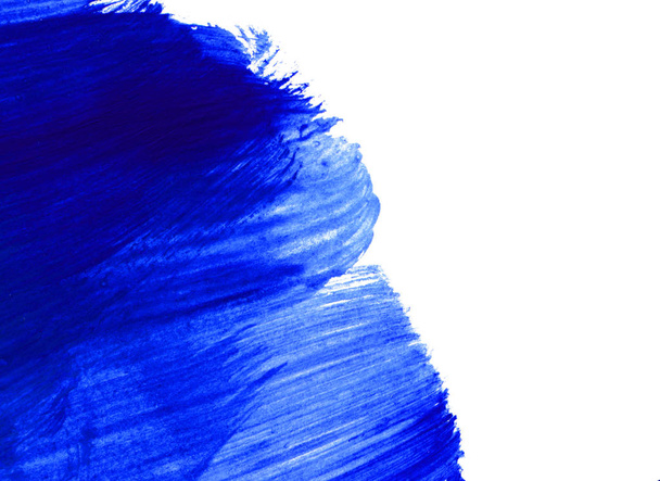 Bright blue and white drawn paint background - Photo, Image