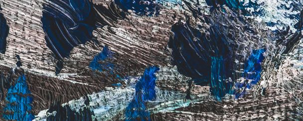 Абстрактные винтажные мазки кистью на фоне холста, масляная живопись
 - Фото, изображение
