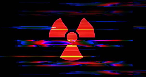 Moderna transizione glitch con simbolo di pericolo nucleare
 - Foto, immagini