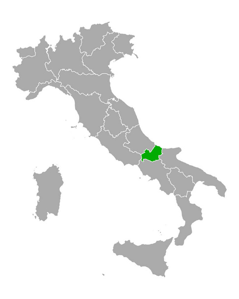Карта Молизе в Италии
 - Вектор,изображение