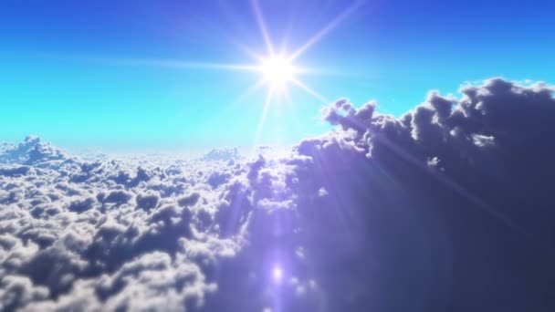 fliegen in Wolken Sonnenuntergang - Filmmaterial, Video