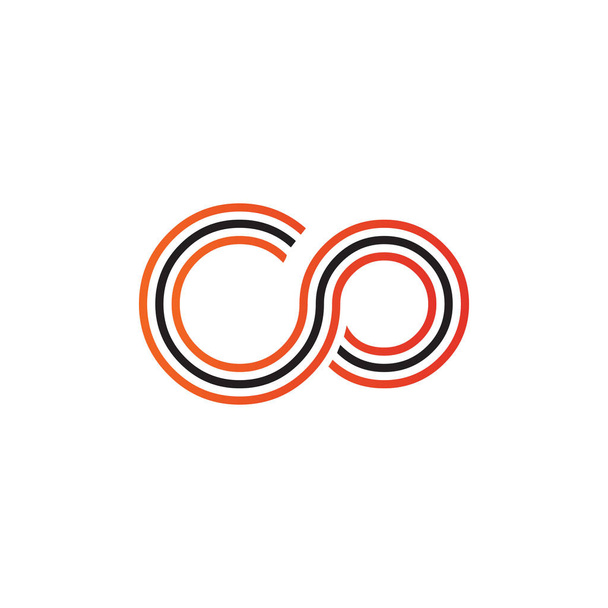 Infinito forma línea icono logo diseño vector ilustración plantilla
 - Vector, imagen