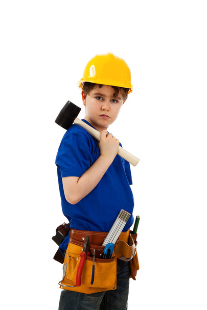 Boy as construction worker - Fotoğraf, Görsel