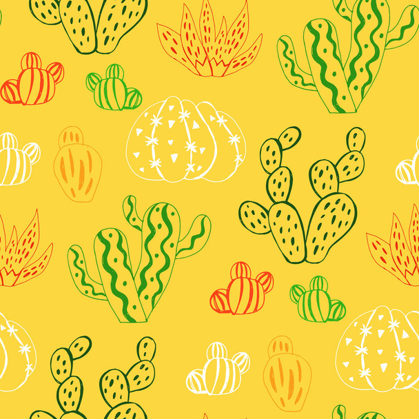 Cactus pattern - Vektor, Bild