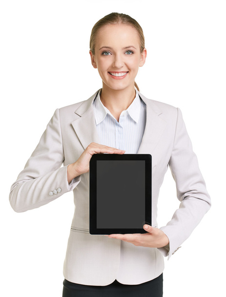 Mujer con touchpad
 - Foto, Imagen