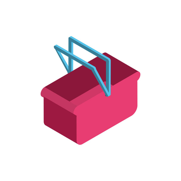 Isolated shopping basket vector design - Vector, Imagen