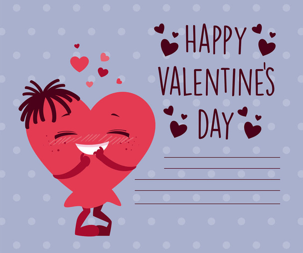 Cartone animato cuore femminile di San Valentino disegno vettoriale giorno
 - Vettoriali, immagini
