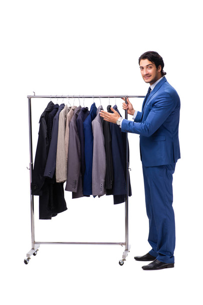 Молодой привлекательный бизнесмен в концепции одежды - Фото, изображение