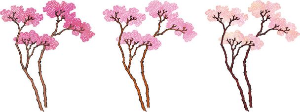  Ukiyoe Fleur de cerisier 1 - Vecteur, image