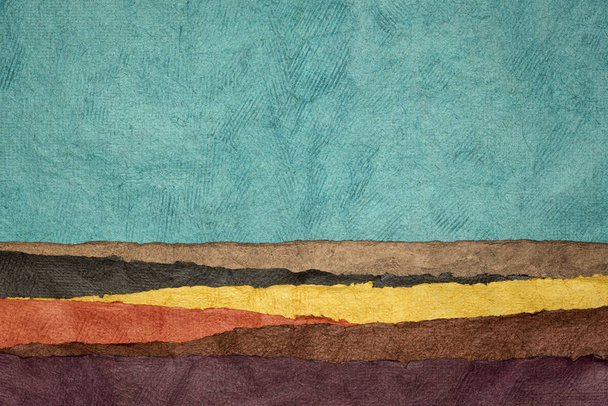 soyut manzara - renkli desenli kağıt kağıtlar - Fotoğraf, Görsel