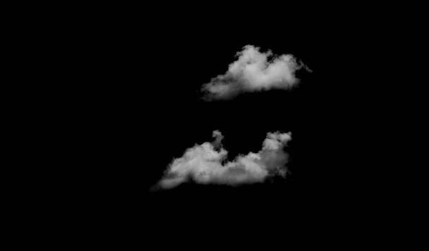 Wolken isoliert auf schwarzem Grund - Foto, Bild