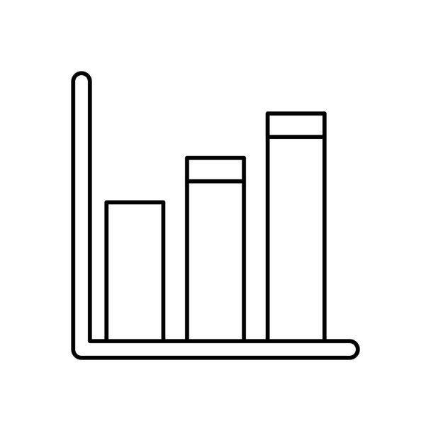 financial statistics bars graphic isolated icon - Vector, Image