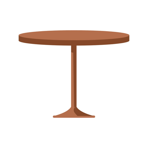 circle table icon, flat design - ベクター画像