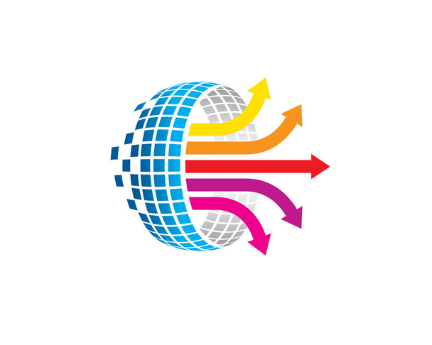 adatelemzési munkalap internetes logó - Vektor, kép