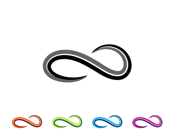 απλό σύμβολο απείρου κατασκευασμένο από δύο γραμμές paralel  - Διάνυσμα, εικόνα