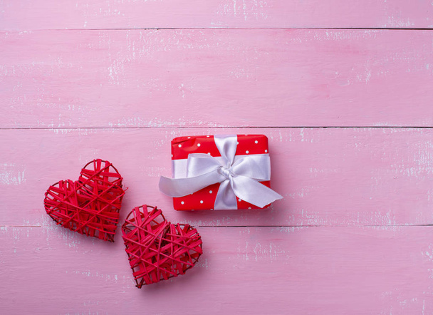 Valentines Day background on pink - Photo, Image