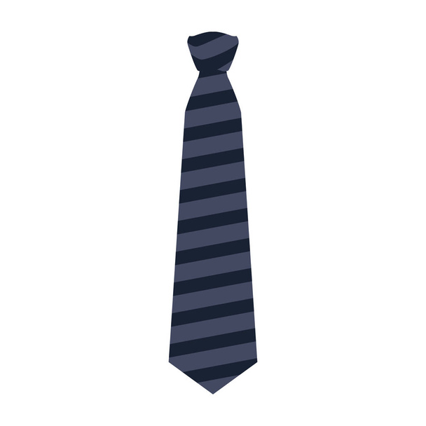 striped tie icon over white background - Vector, Image