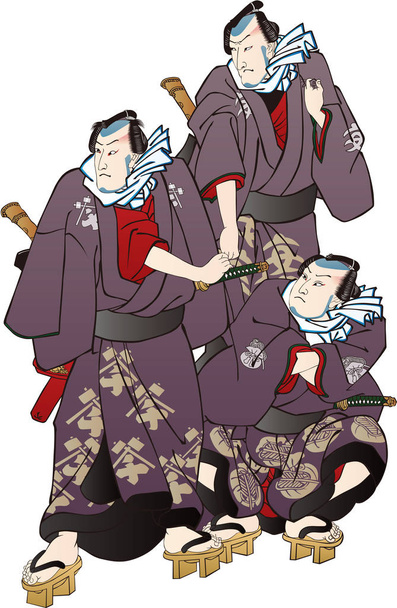  Ukiyo-e Samuraj 11 - Wektor, obraz