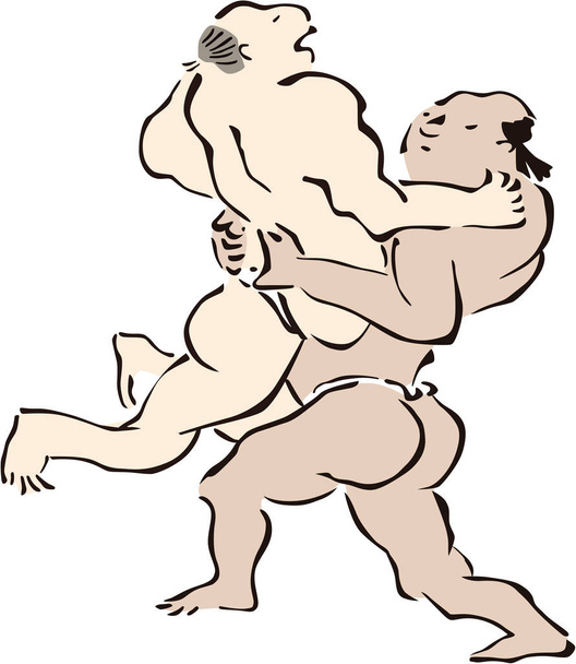  Ukiyo-e Sumo wrestling 6 - Vector, Image