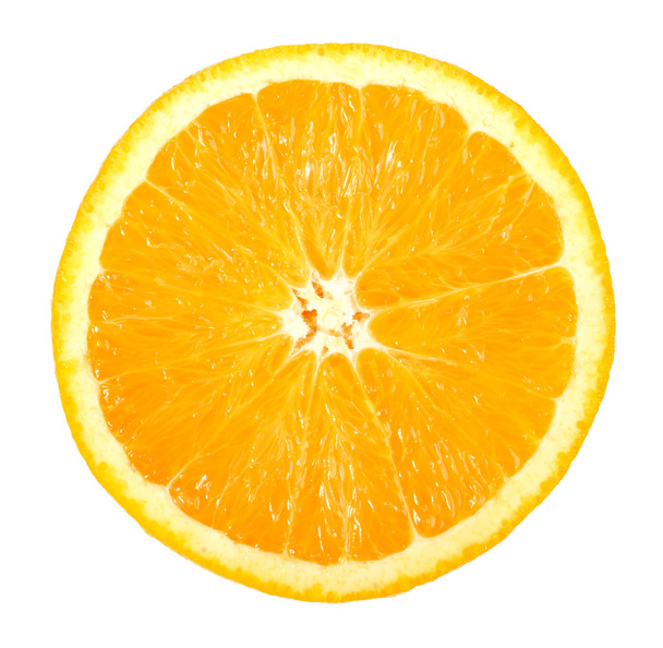 Single cross section of orange - Zdjęcie, obraz