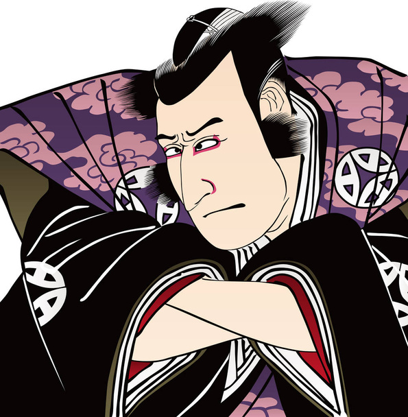  Ukiyo-e Kabuki actor  29 - Vector, Imagen