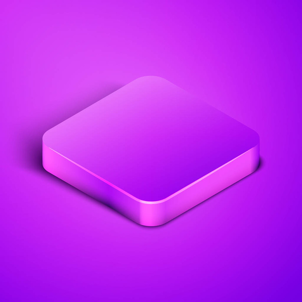 Linea isometrica Uovo di pollo nell'icona della scatola isolato su sfondo viola. Pulsante quadrato viola. Illustrazione vettoriale
 - Vettoriali, immagini