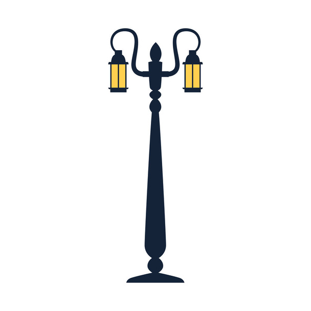 ícone de lâmpada de rua, design colorido
 - Vetor, Imagem